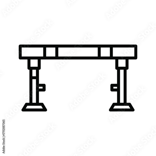 Line art icon of a hurdle for track and field events