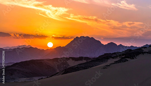 Sunset in the great rift valley the wildlife