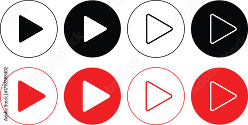 media player button icon. play buttons icon. Social media elements. Digital player monochrome progress bar for music