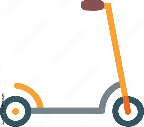 Vector icon of a kick scooter. Vector illustration