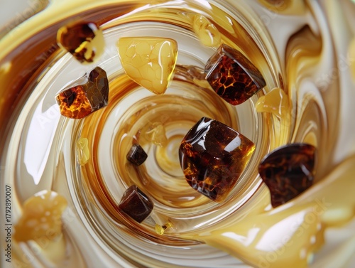 Swirling liquid vortex of r...