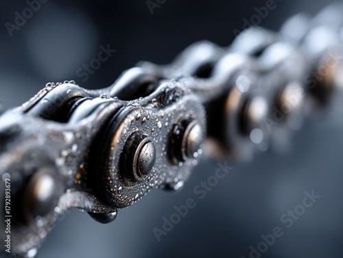 Close-up of a metal chain w...