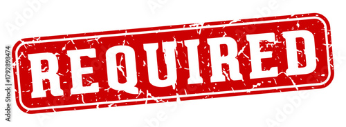 required rectangular sign. required stamp