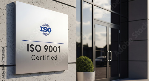 ISO 9001 Certified Quality Management Standard Concept