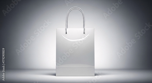 Elegant frosted glass perfume bottle with chain on a gradient background