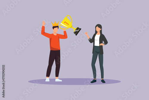 client First concept. colored flat vector illustration isolated