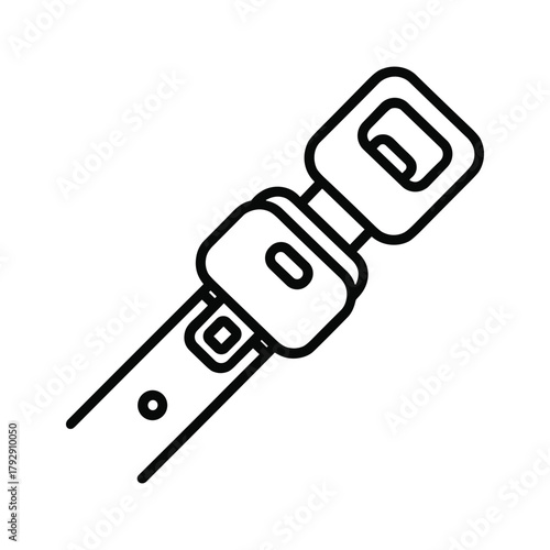 Seat belt buckle and strap