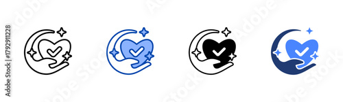 Truthfulness icon set multiple style collection