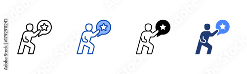 Dignity icon set multiple style collection