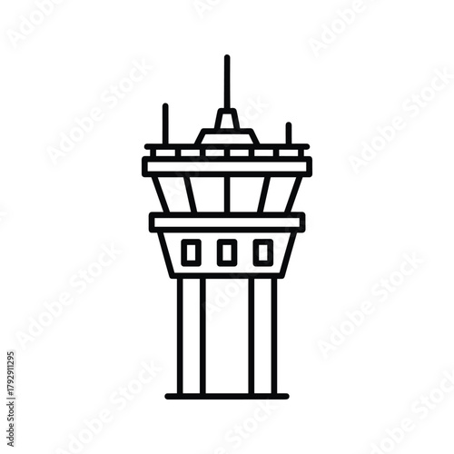 Air traffic control tower icon