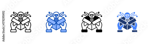 Product Innovation icon set multiple style collection