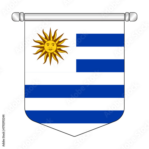 Equatorial Uruguay National Banner Symbol Hanging