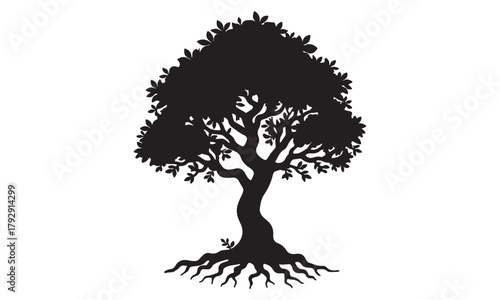 Collection of Stylized Tree Silhouettes