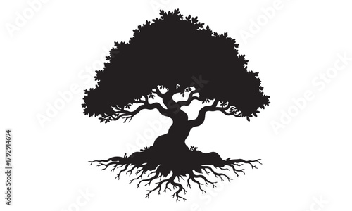 Collection of Stylized Tree Silhouettes
