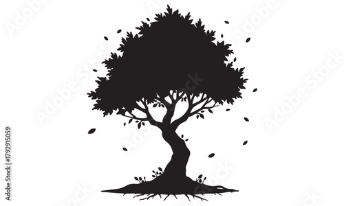 Collection of Stylized Tree Silhouettes