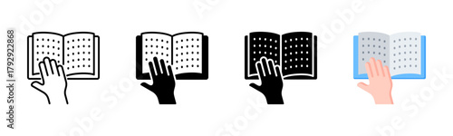 Braille Icon, Multi Styles Icon Set