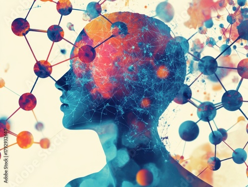 Stylized molecular structure of ketamine symbolizing mental health and emotional healing