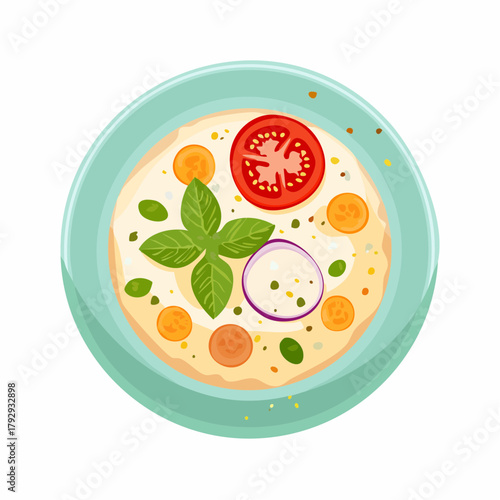 Delicious Creamy Soup with Fresh Vegetables and Herbs A Culinary Delight