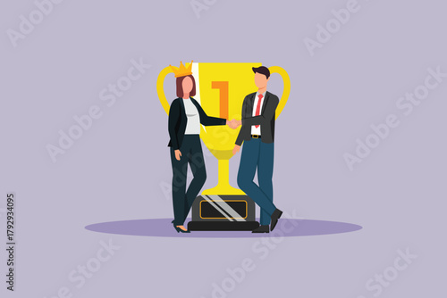 client First concept. colored flat vector illustration isolated