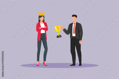 client First concept. colored flat vector illustration isolated