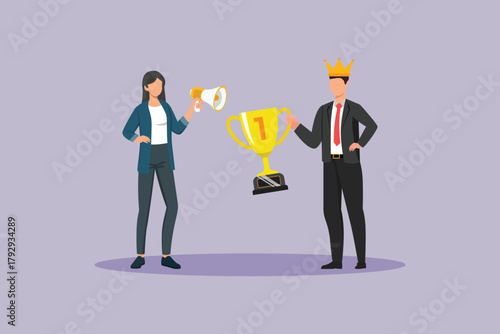 client First concept. colored flat vector illustration isolated