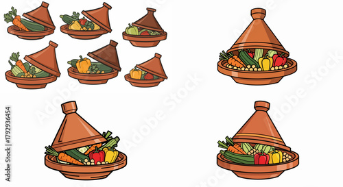 Moroccan tagine with vegetables and spices