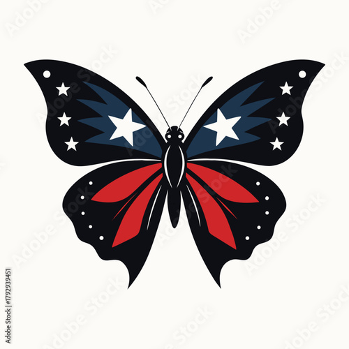 Patriotic butterfly illustration
