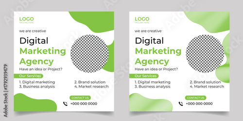 Digital marketing agency and  social media  post template