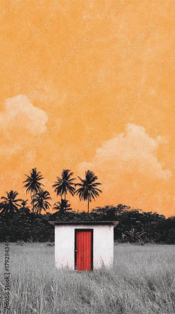 Obraz premium a modernist house with white walls and black windows