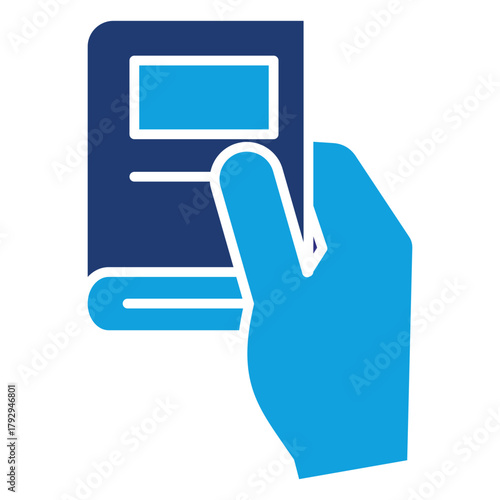 Pocket Book Flat Blue Icon