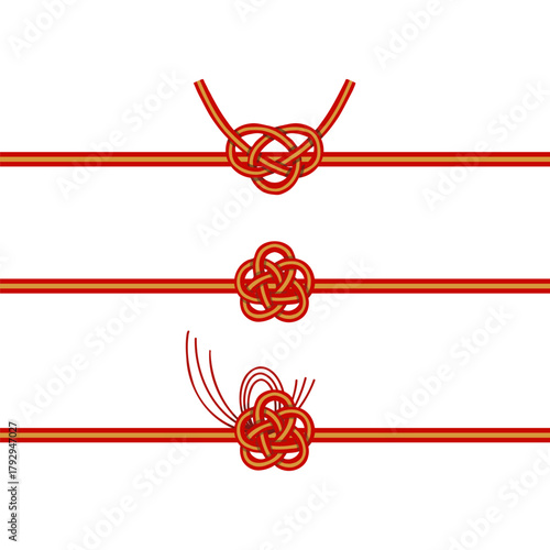 水引の手描きイラストセット