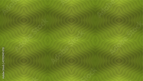 Dynamic Serpentine Lines Graphic Design | Vibrant Green Energy Field Minimalist Art | Subtle Light and Shadow Effect on Wavy Surface