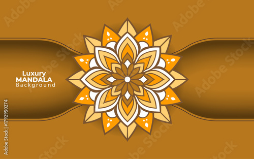 Creative Mandala-shaped circular design with a flower for tattoos, henna, mehndi, and decoration. ornamentation in an ethnic oriental style. 
Outline doodle hand-drawn illustration.