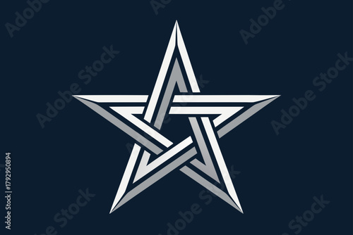 Vibrant Five Pointed Star With Sharp Geometric Professional Photo