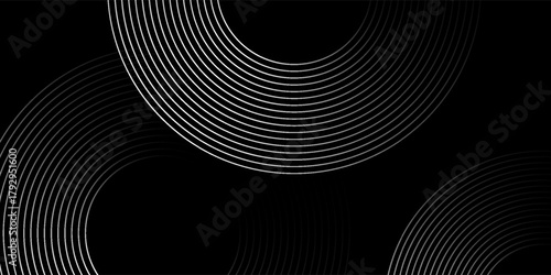 Circular spiral sound wave rhythm from lines.vector