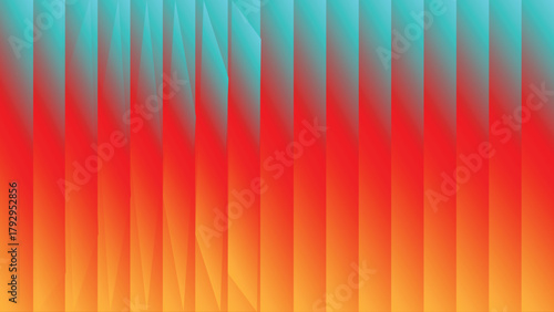 Abstract vibrant gradient pattern with teal to orange vertical spikes

