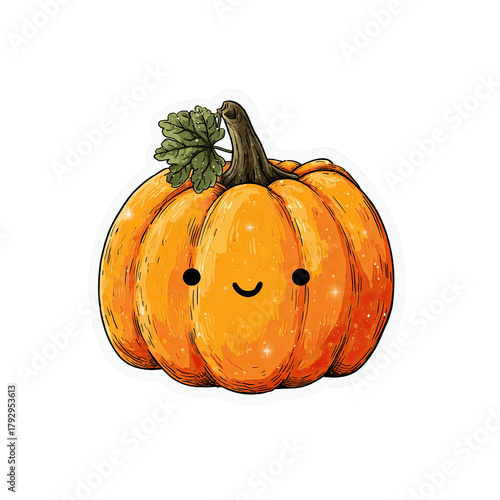 Cute Kawaii Pumpkin Character