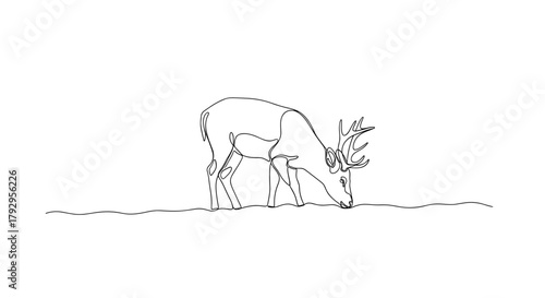 Deer foraging in snow symbolizing persistence and winter adaptation