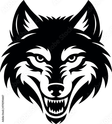 wolf head vector