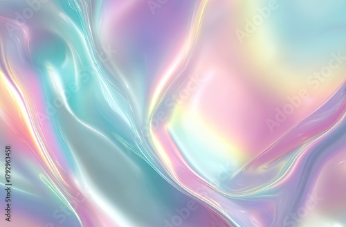 Wallpaper Mural Iridescent flowing material, smooth and vibrant, showing pastel gradients Torontodigital.ca