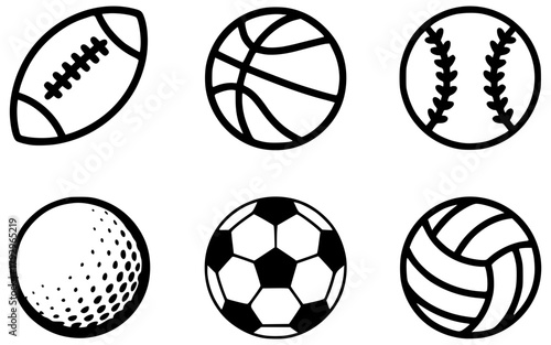 set of sport balls