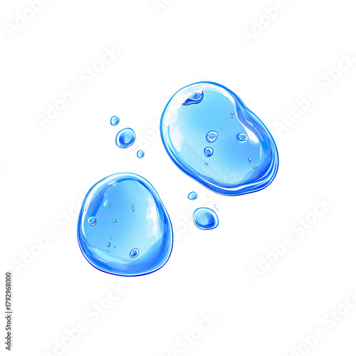 Water droplets on a Transparent Background
