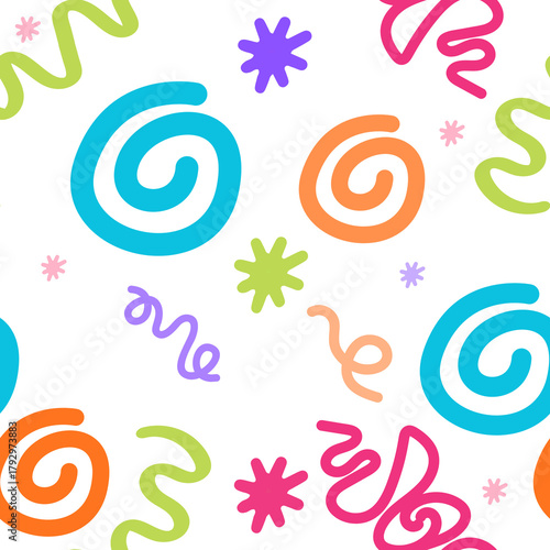 Spiral abstract seamless pattern design for gift wrapping, covers, table, notebook, dress
