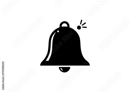Echo of Attention: A Silhouette of a Notification Bell with Alert Marks—A Minimalist Symbol of Timely Reminders, Digital Presence, and the Subtle Ring of Anticipated Action