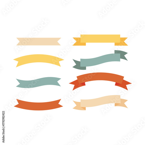 set of colorful ribbons
