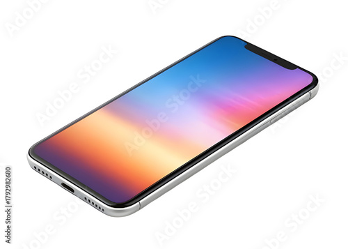 Vector illustration of a mobile phone  on white background