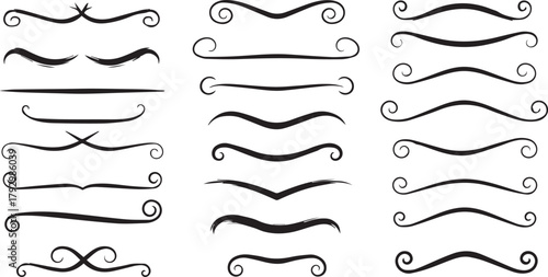Elegant Swirl Ornaments and Page Divider Elements