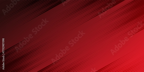 red and black halftone background. Red gradient with halftone abstract background for backdrop or presentation. vector illustration