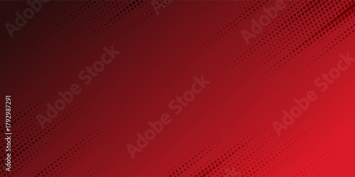 red and black halftone background. Red gradient with halftone abstract background for backdrop or presentation. vector illustration