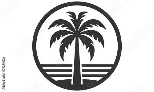 Palm tree logo vector illustration
